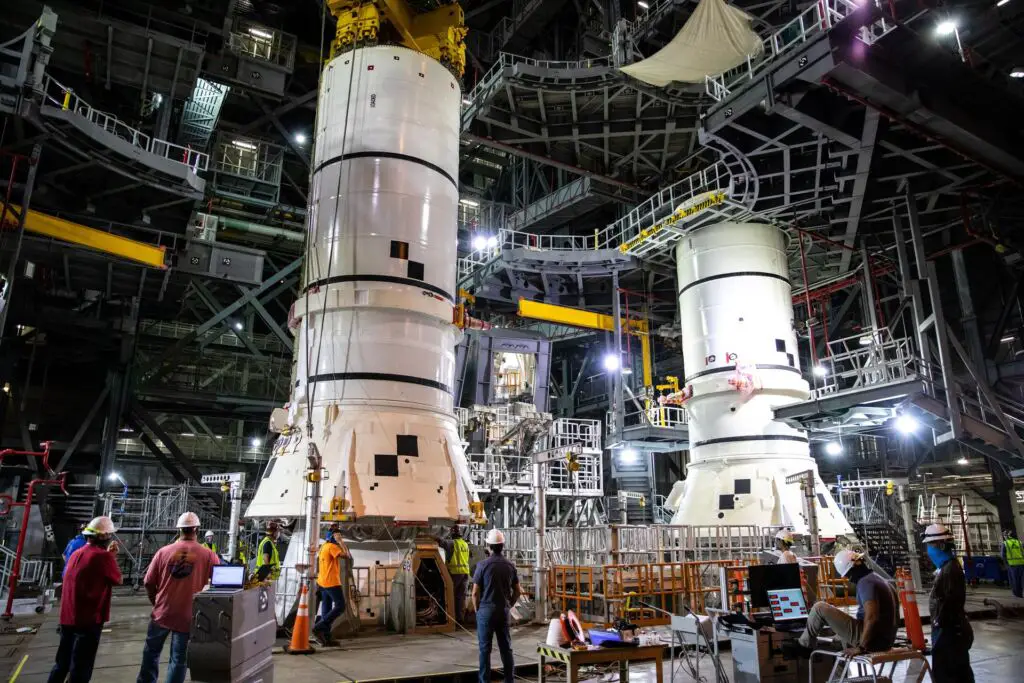 New Artemis 1 schedule uncertainty as NASA EGS ready to continue SLS Booster stacking