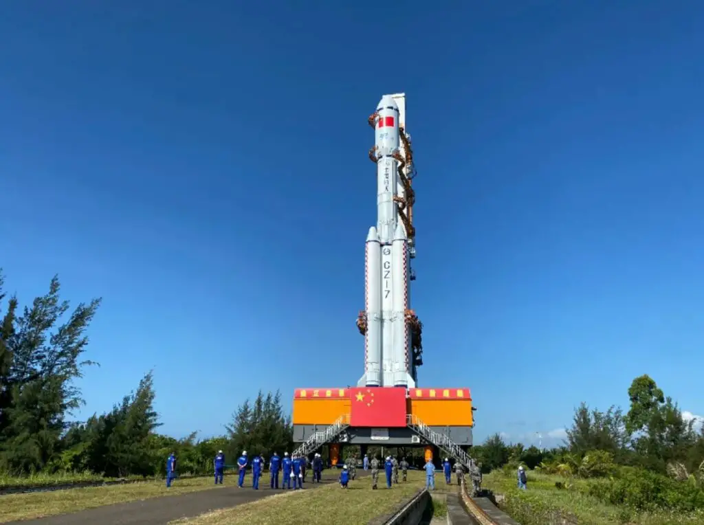 China rolls out rocket for Tianzhou-2 space station supply mission