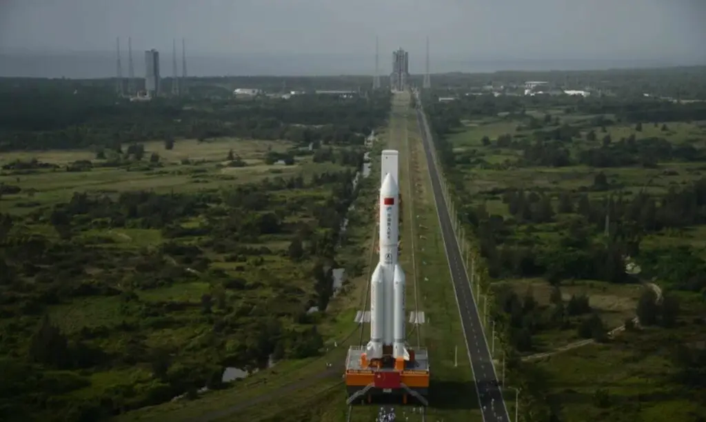 China rolls out Long March 5B rocket for space station launch