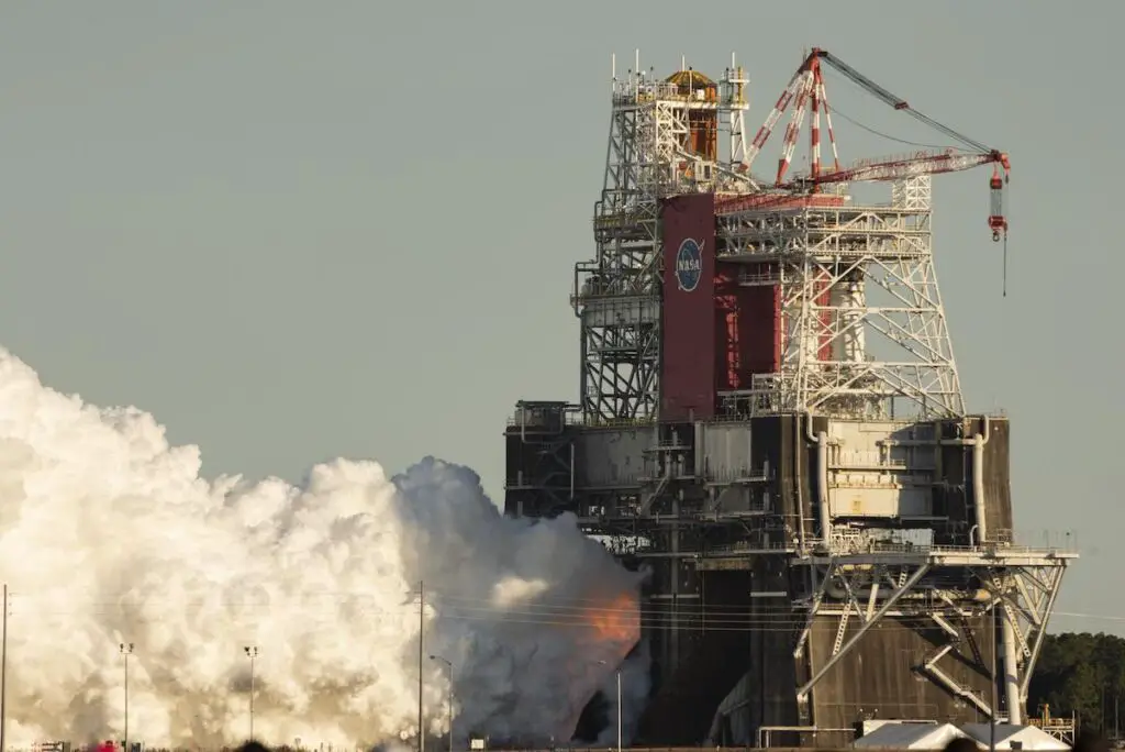 Hydraulic system issue triggered early engine shutdown during SLS test-firing