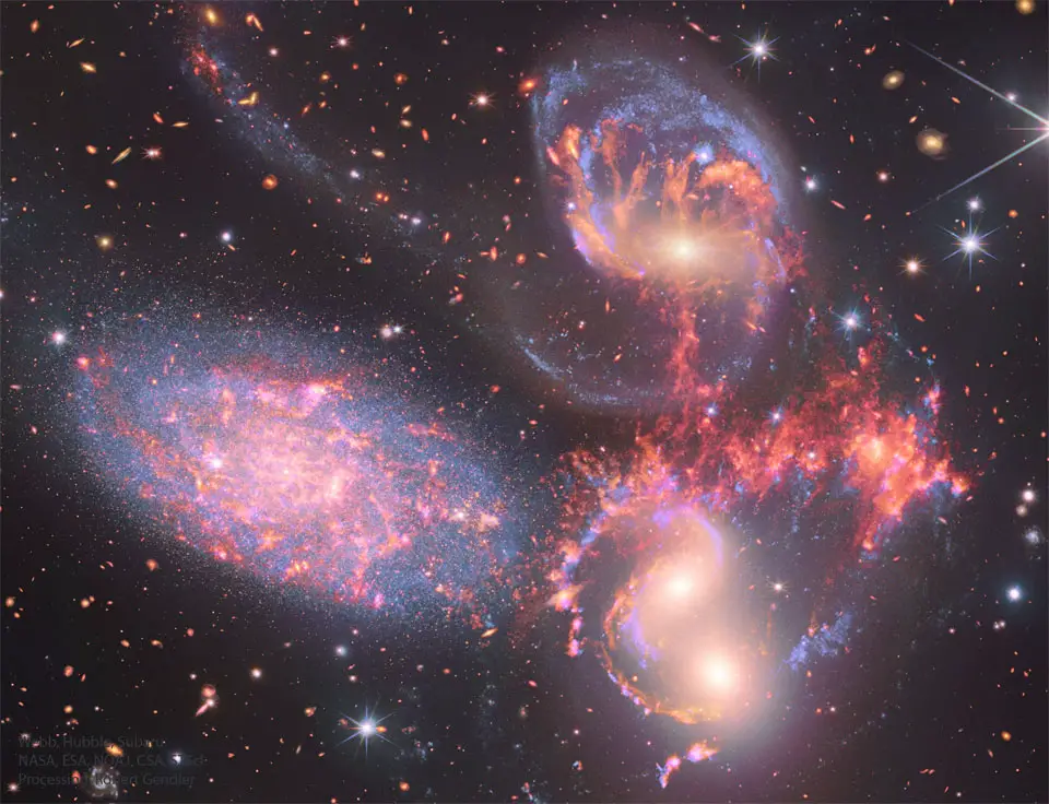 Stephan’s Quintet from Webb, Hubble, and Subaru