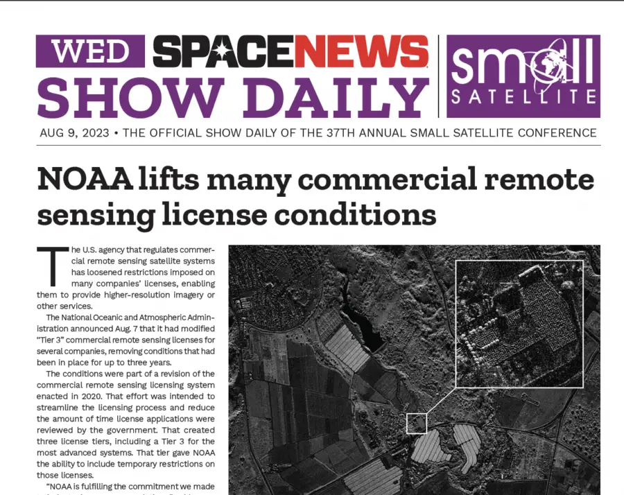 Download your Wednesday ‘News from the 2023 Small Satellite show’ digital edition