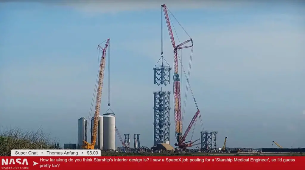 SpaceX installs first parts of tower meant to catch Starship boosters