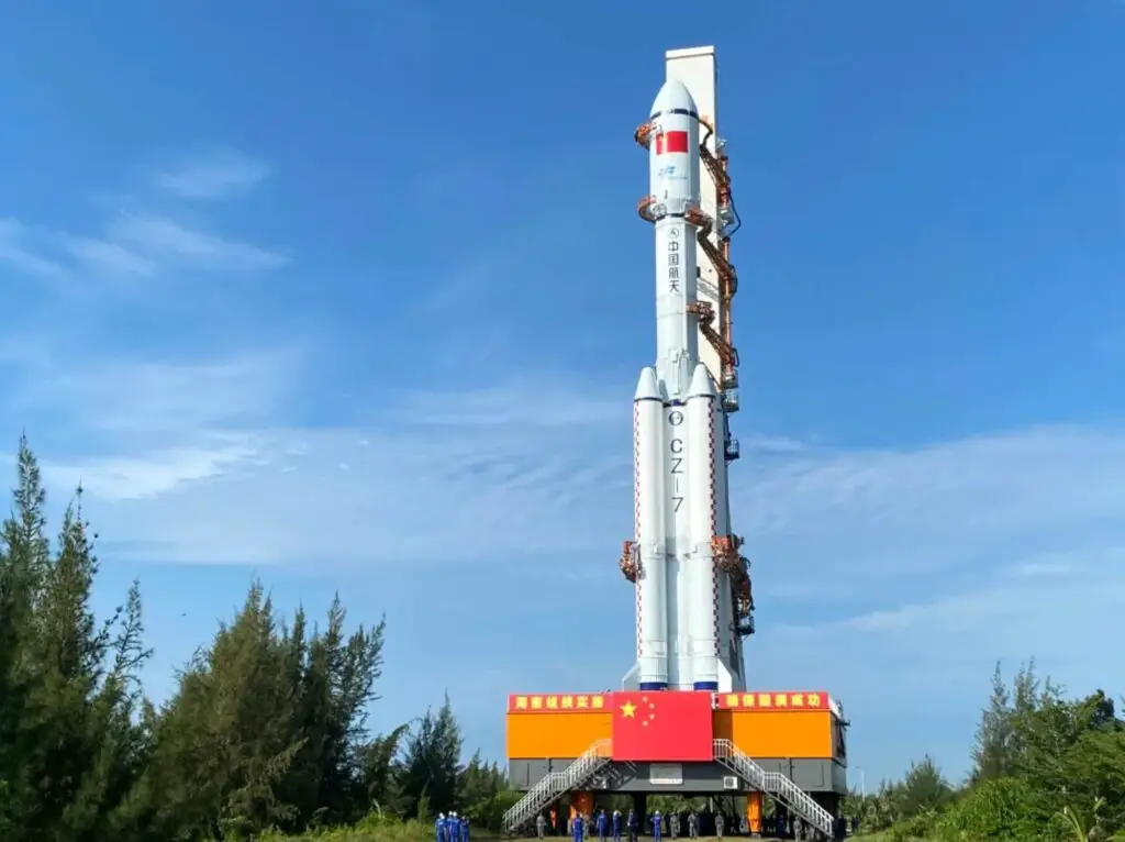 China rolls out cargo mission rocket as Shenzhou-12 astronauts leave space station