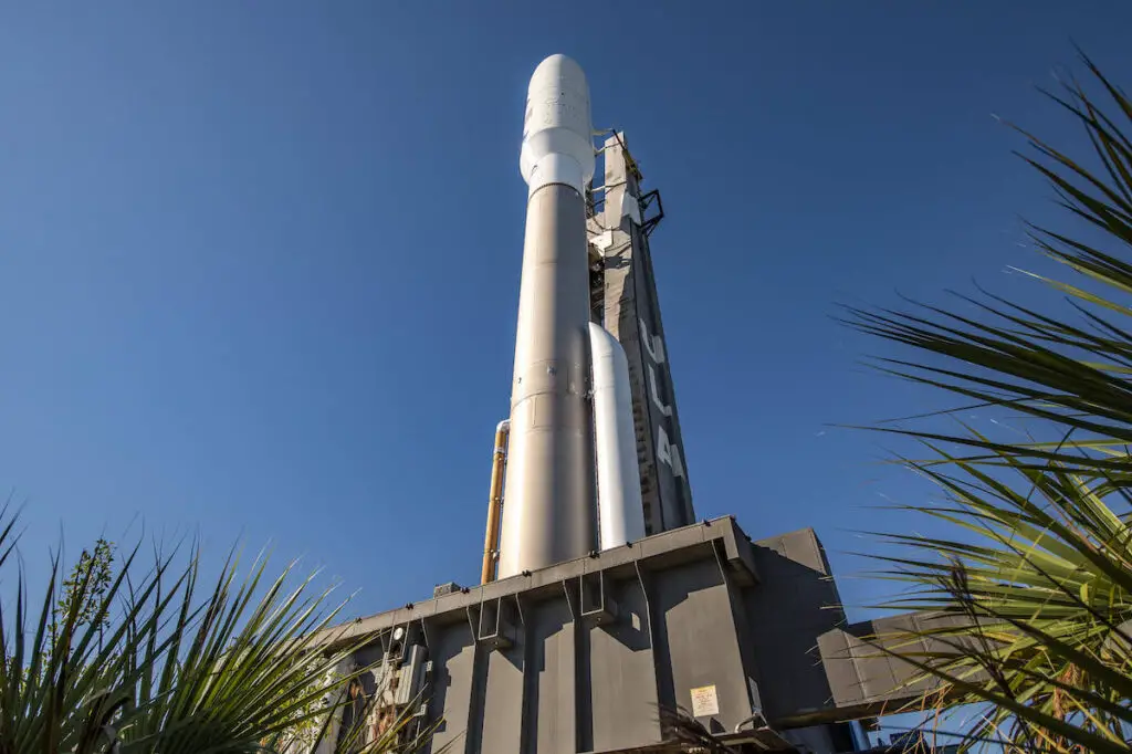 Atlas 5 rocket rolls to launch pad for Space Force mission