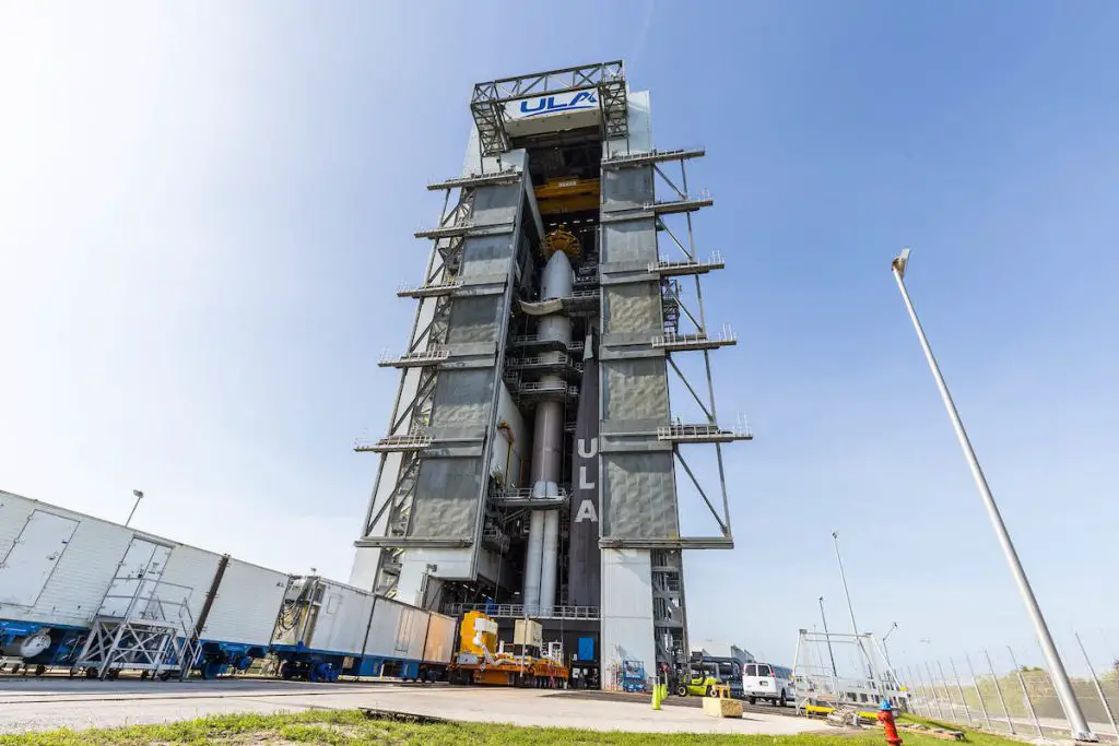 ULA rolls Atlas 5 rocket to launch pad at Cape Canaveral