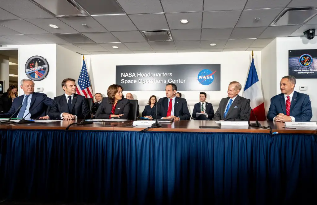 US Vice President, French President Visit NASA Headquarters