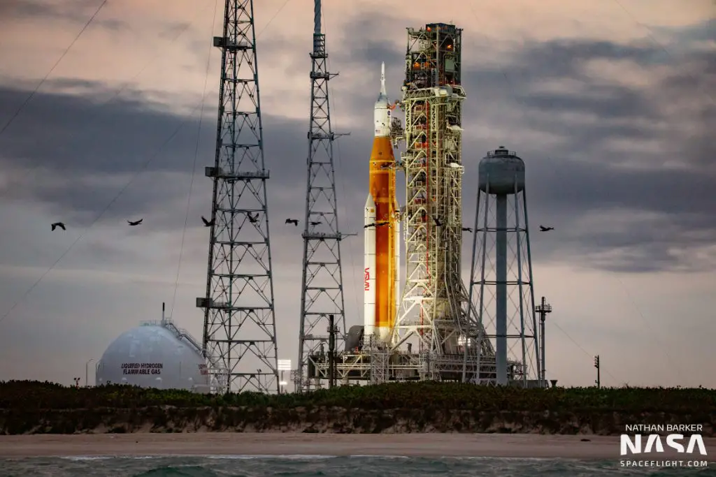 SLS readies for roll back to VAB; final launch preparations to begin