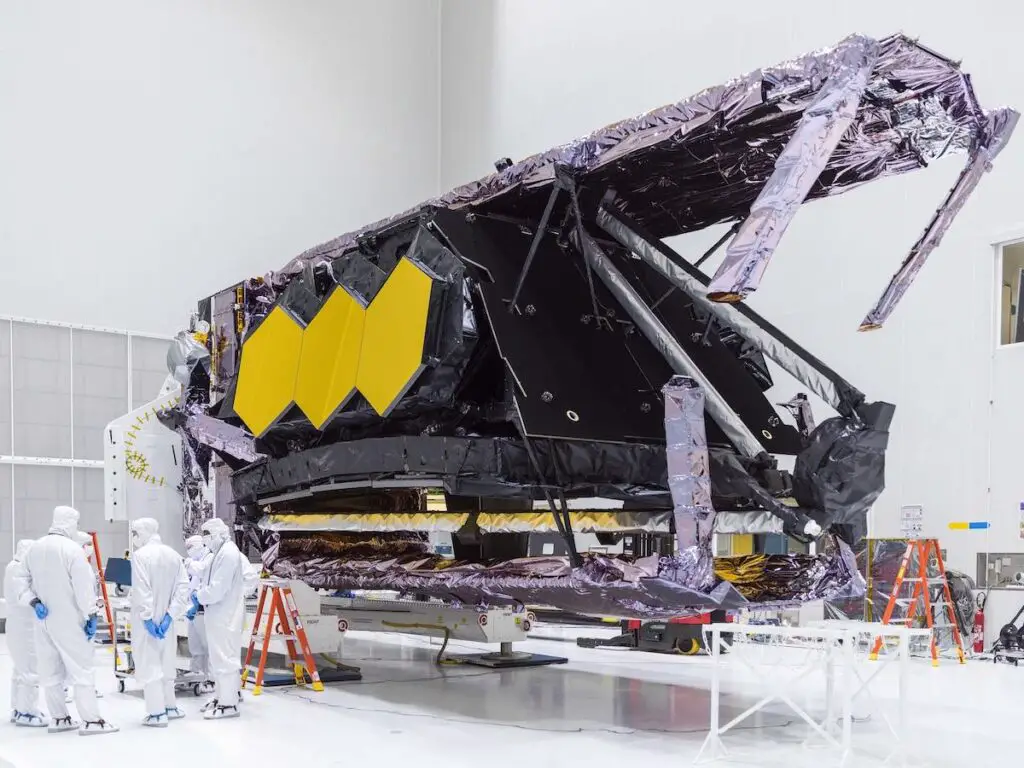 Webb telescope unboxed after shipment to Guiana Space Center