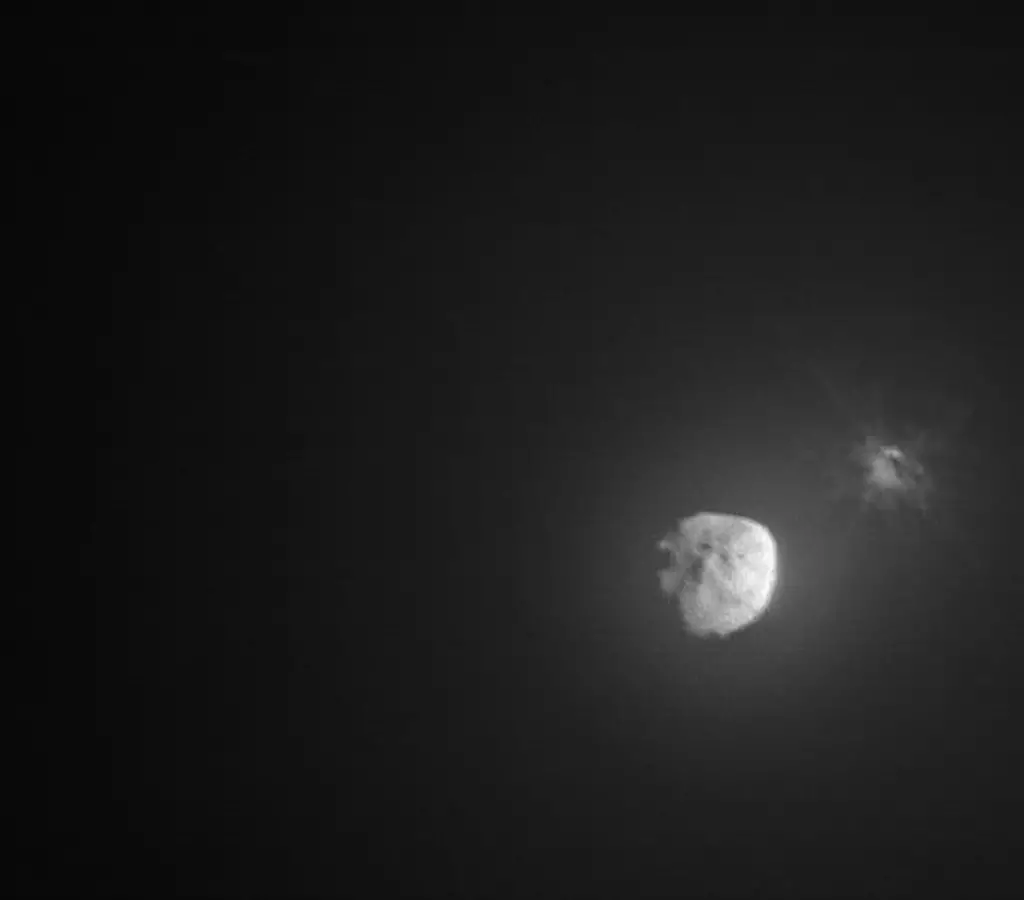 DART Asteroid Impact from Space