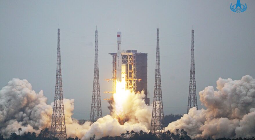 China launches first Long March 8 from Wenchang spaceport