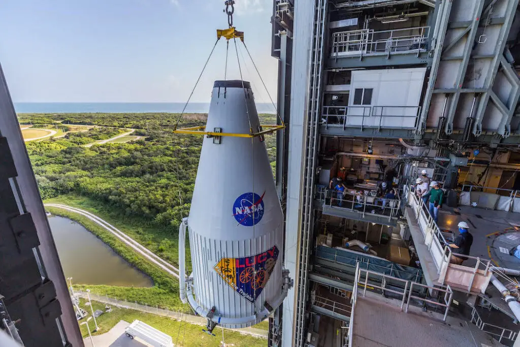 Asteroid probe mounted on Atlas booster originally assigned to astronaut flight