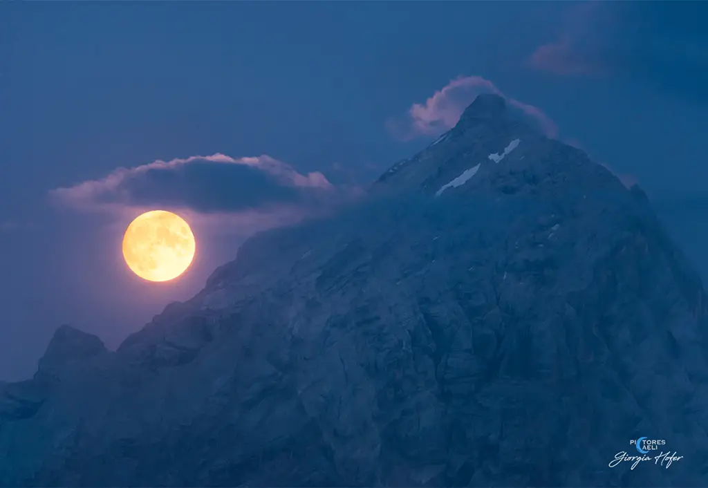 A Blue Hour Full Moon