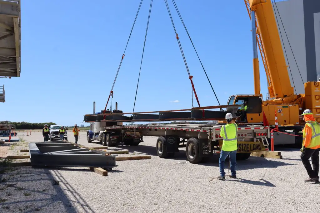 First components of Mobile Launcher 2 arrive at KSC