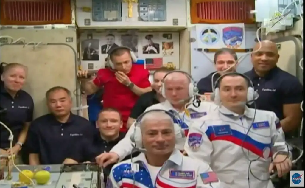 Soyuz crew welcomed aboard International Space Station