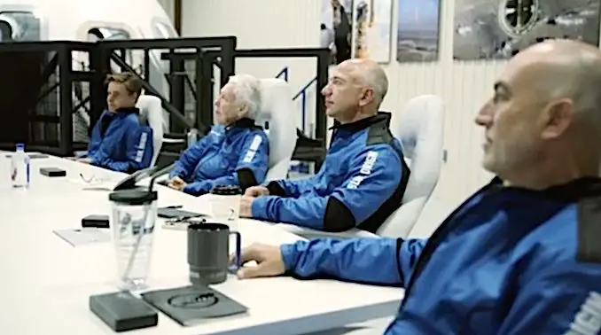Bezos and excited crewmates eager for blastoff Tuesday
