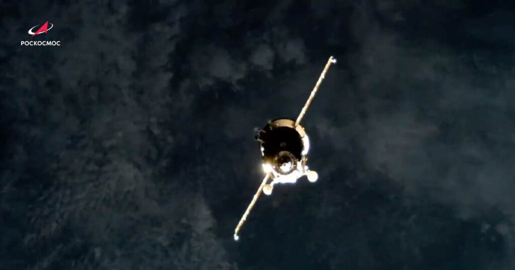 Progress freighter docks with space station to help discard Russian module