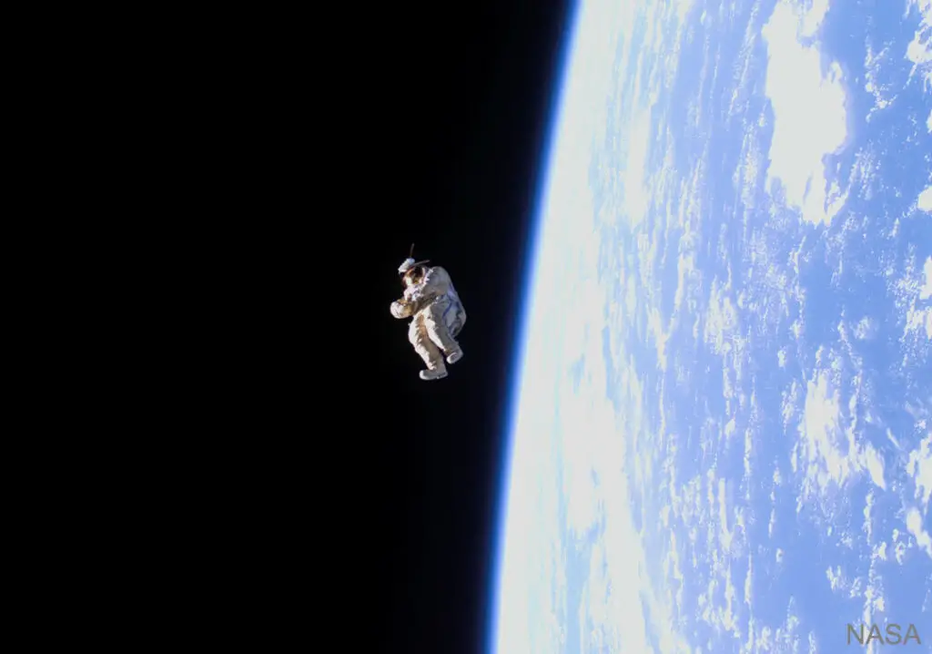 SuitSat-1: A Spacesuit Floats Free