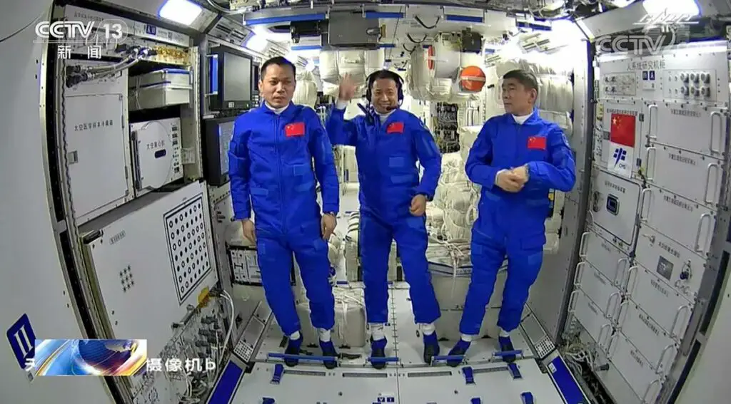 Chinese astronauts enter Tiangong space station for first time