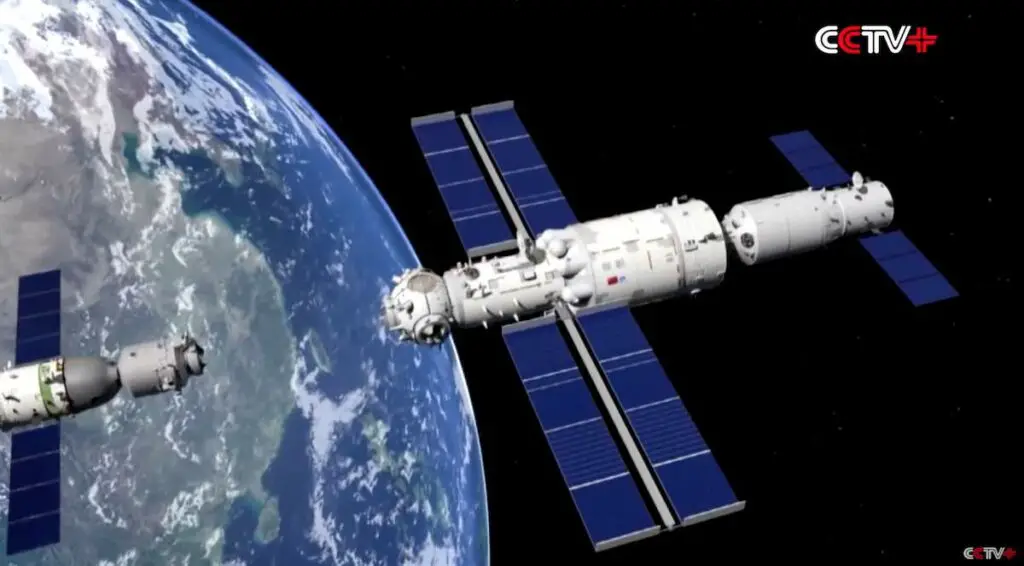 Shenzhou crew departs Chinese space station, heads for Earth