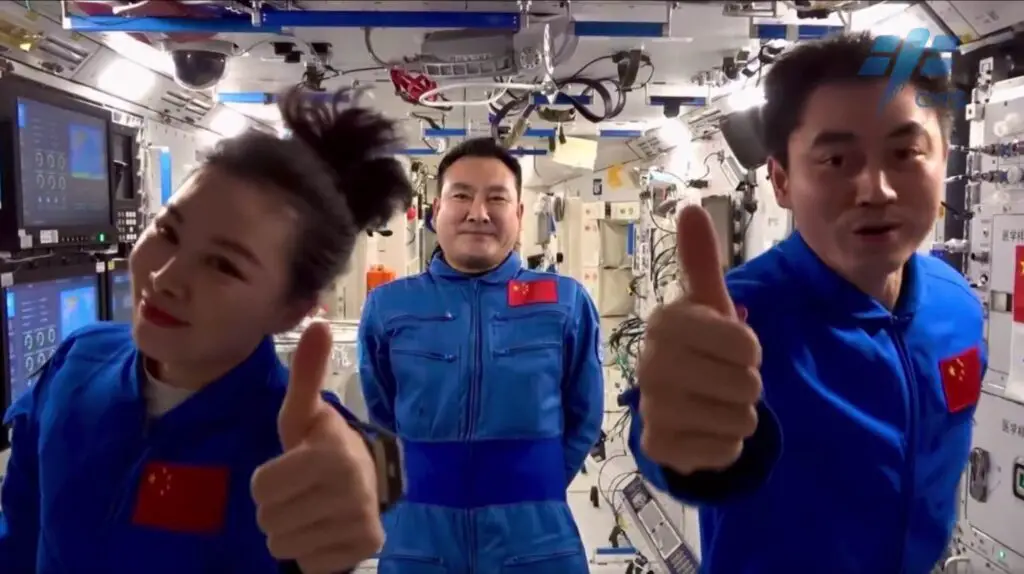 Chinese astronauts undock from space station, head for landing
